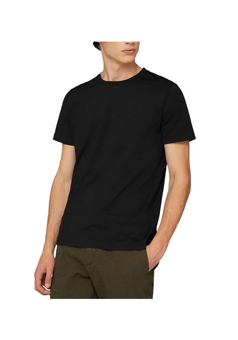 T-shirt Dondup uomo US198JF0271 ZL4 Nera jersey di cotone tinta unita logo tono su tono maniche corte DONDUP | T-shirt | US198JF0271 ZL4999